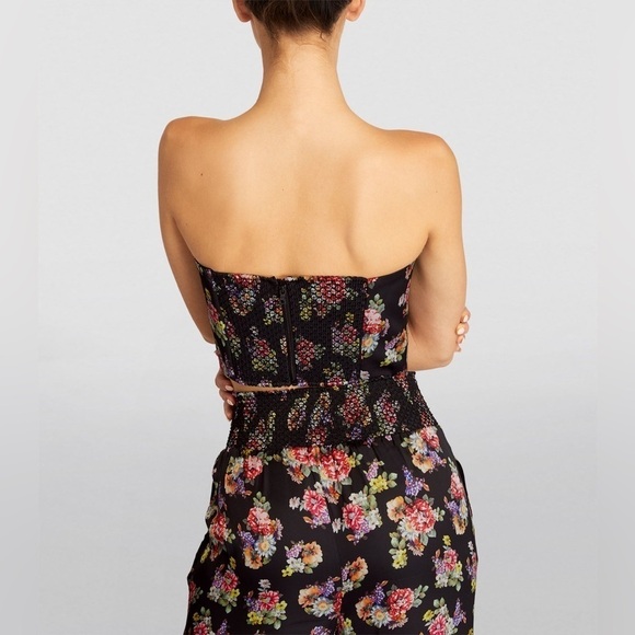 New! Alice + Olivia Ceresi Smocked Back Bandeau/ Corset Top 💕 sz 0 - Picture 4 of 12